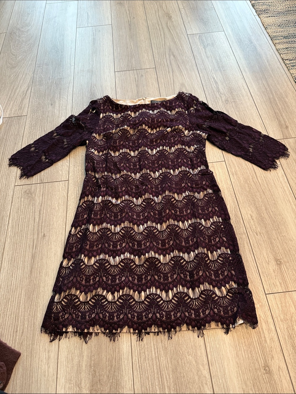 Jessica Howard Plum Lace Overlay Sheath Dress size 12